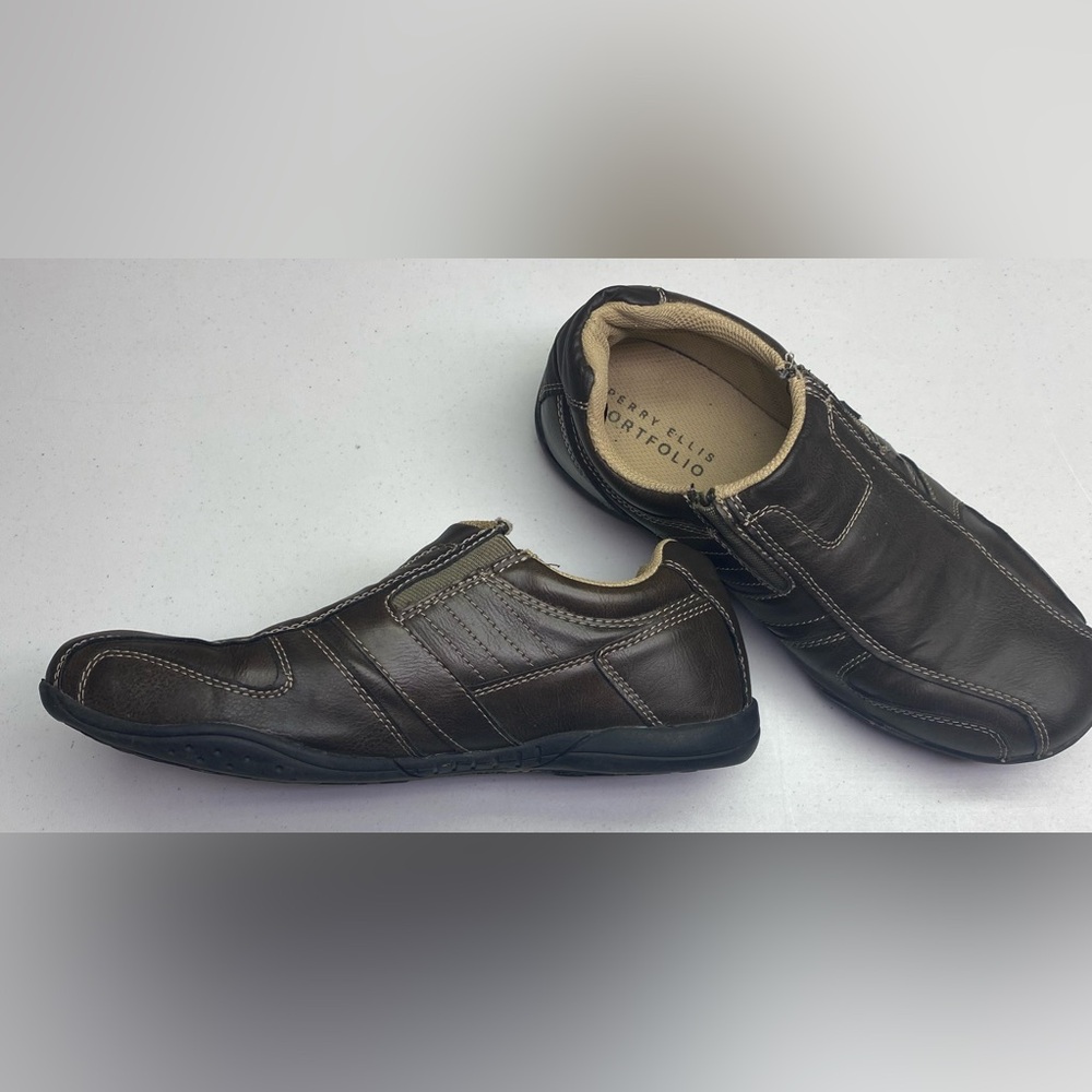 Perry Ellis Portfolio BRN  Casual Slip-ons, 8.5 Summer Sale